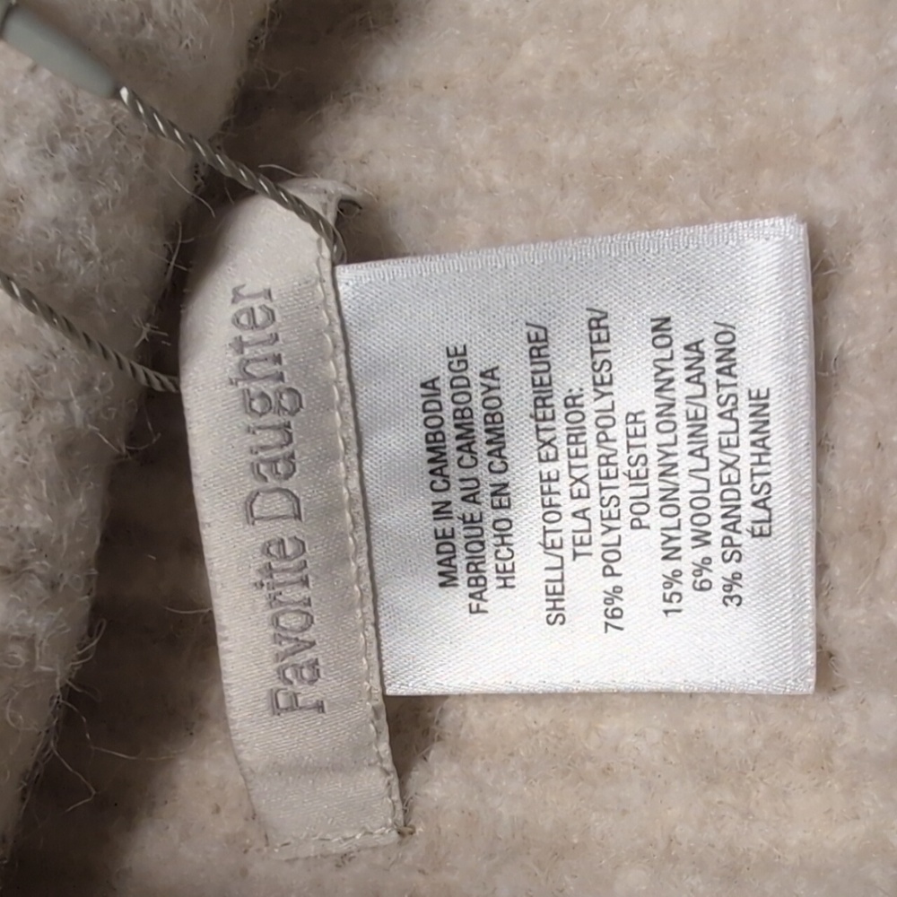 Favorite Daughter Cream Knit Beanie Wool Blend (NWT) - Picture 4 of 5